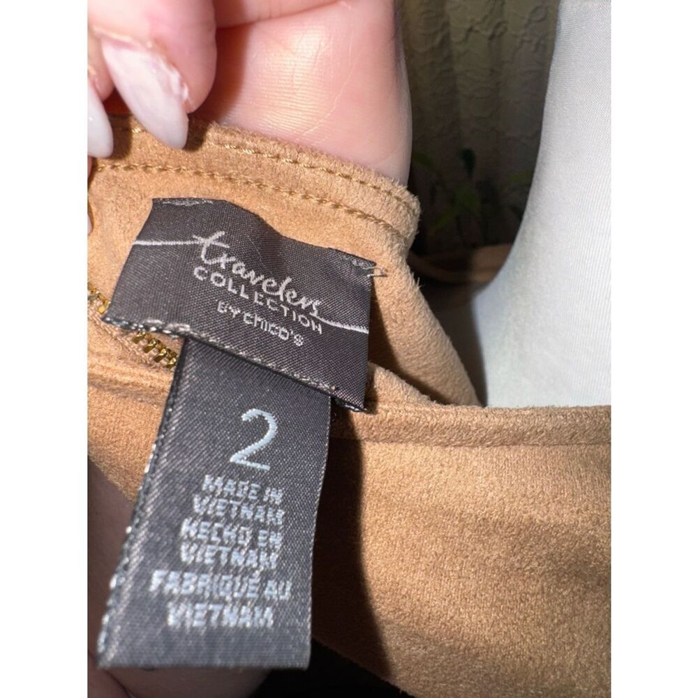 Chico's Soft Taupe Asymmetrical Boatneck Tunic - Picture 4 of 6